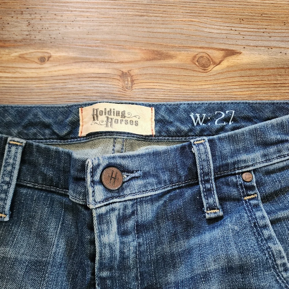 Anthropologie Holding Horses Jean Shorts Womens 27 Blue - Picture 3 of 11
